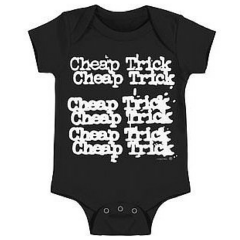 Cheap Trick baby romper Black Stacked