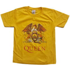 Queen Kinder T-Shirt - (Classic Crest) Geel