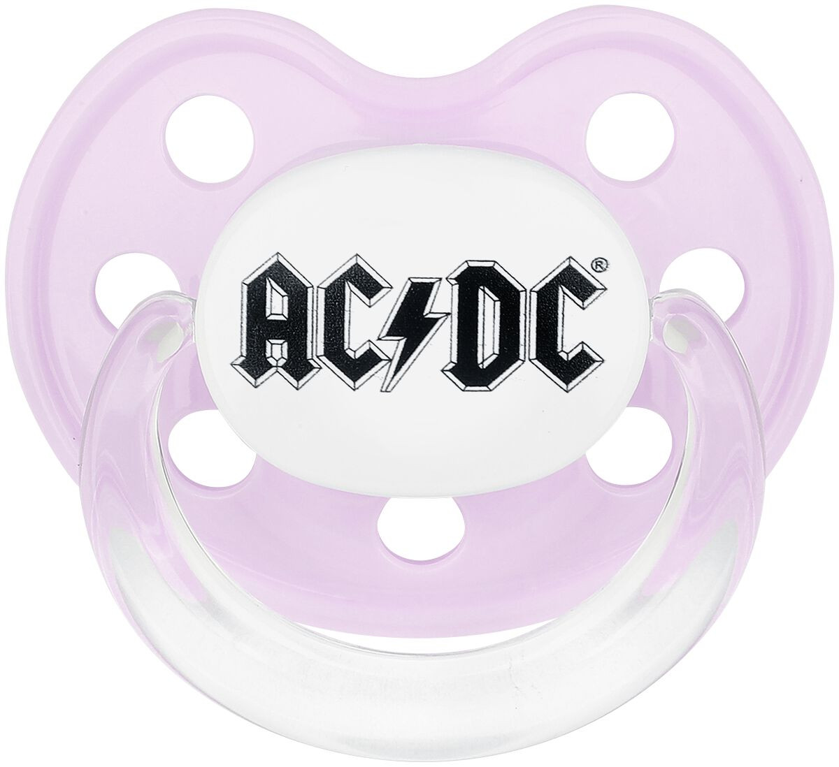 AC/DC baby speen logo 0-6 pink