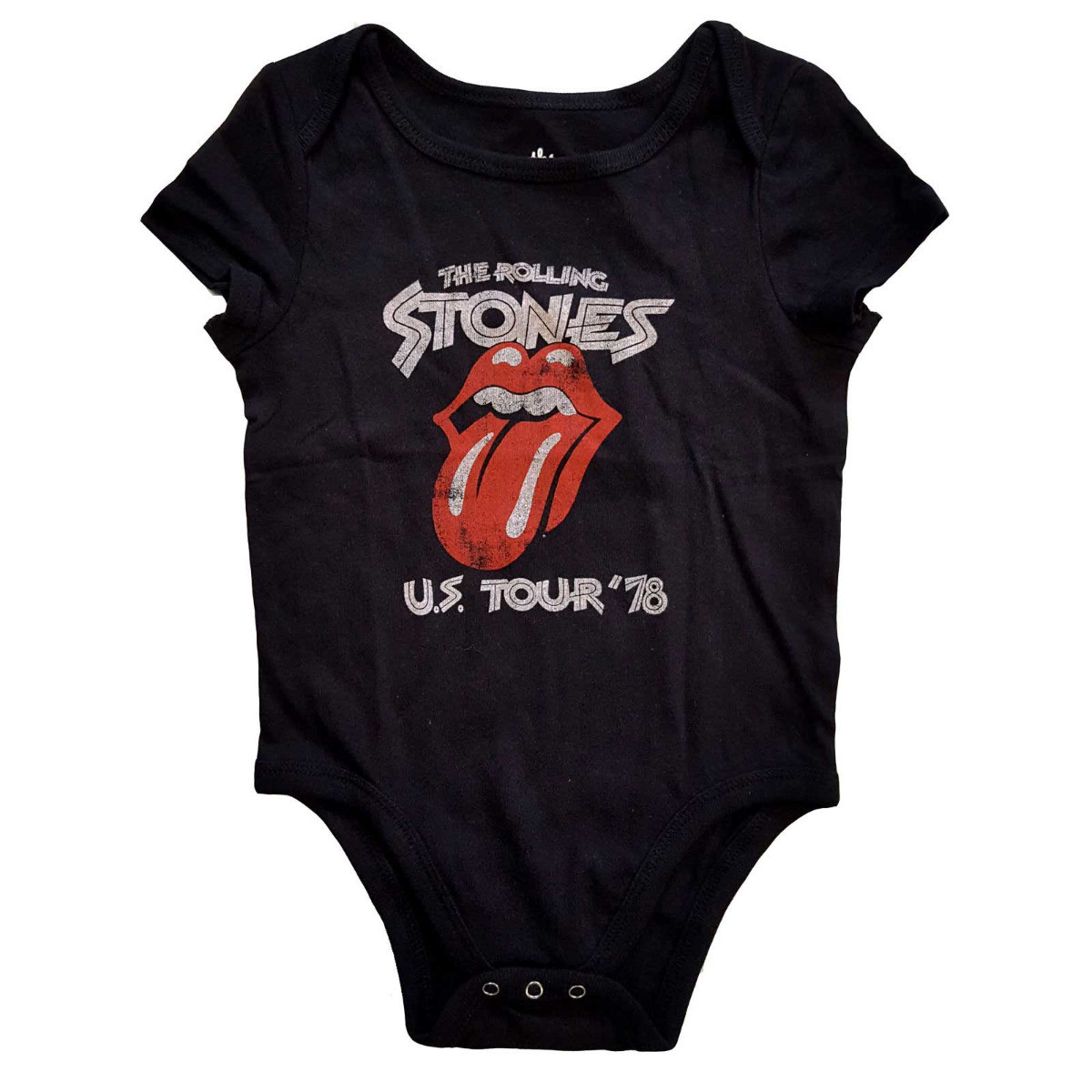 The Rolling Stones Baby romper - (US Tour '78) Zwart