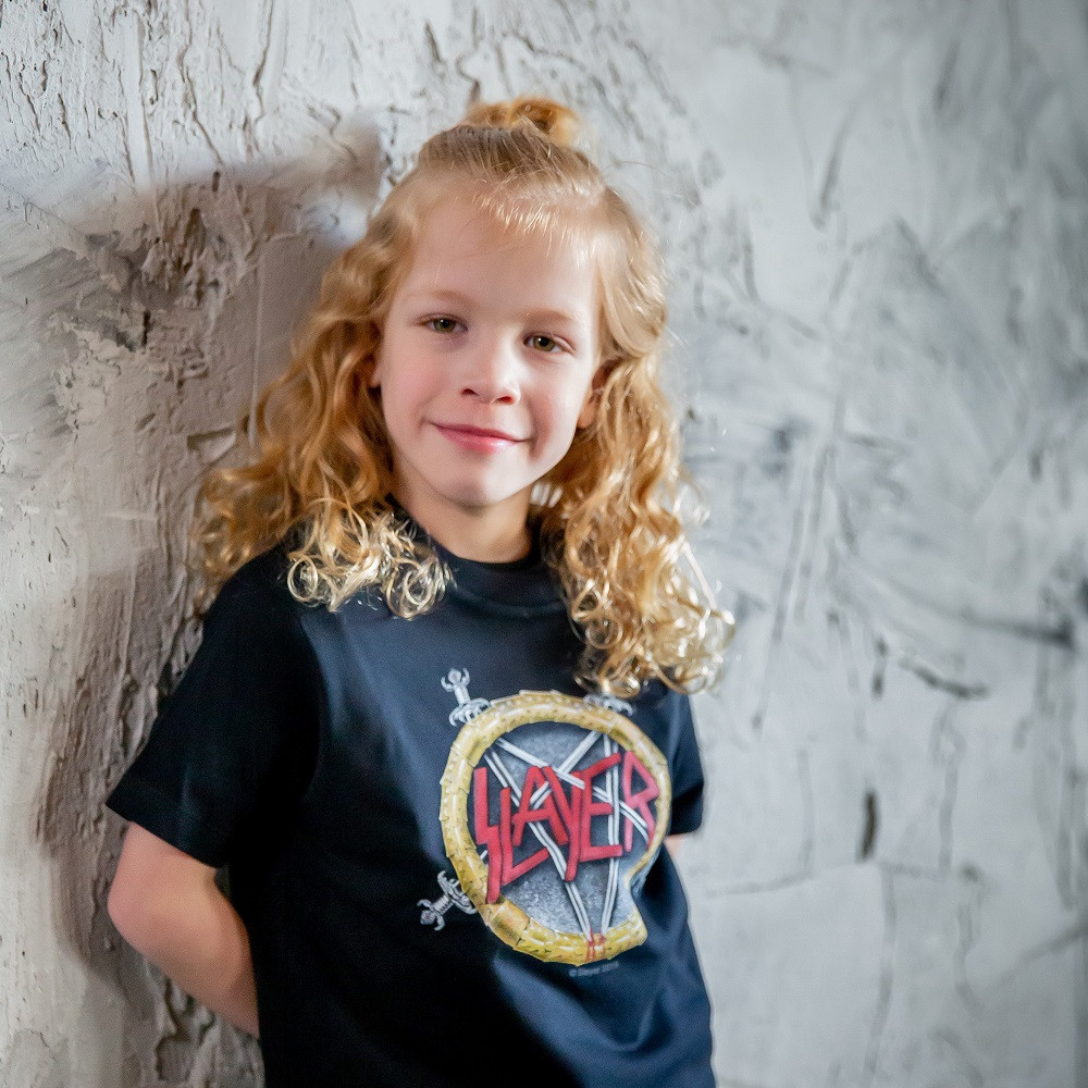 Slayer kinder T-shirt Pentagram fotoshoot