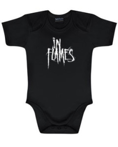 In Flames baby Romper - (logo) Black