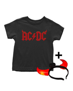 AC/DC Kinder T-shirt Zwart - (Devil Horns)