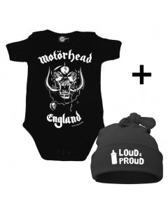 Cadeauset Motörhead Baby Romper & Loud & Proud Muts