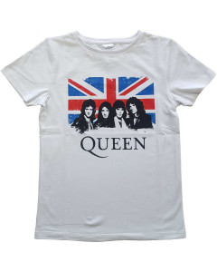 Queen Kinder T-shirt - (England Flag) Wit