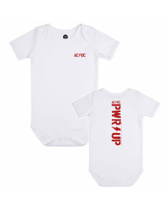 AC/DC Baby romper wit - (PWR UP rood)