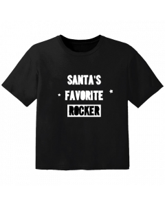 stoere kinder t-shirt Santa's Favorite Rocker
