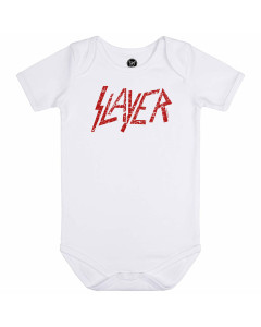 Slayer Baby Romper Wit - (Logo Rood) 