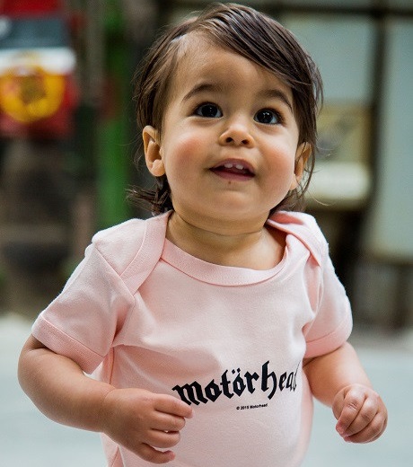 motörhead pink onesie for baby